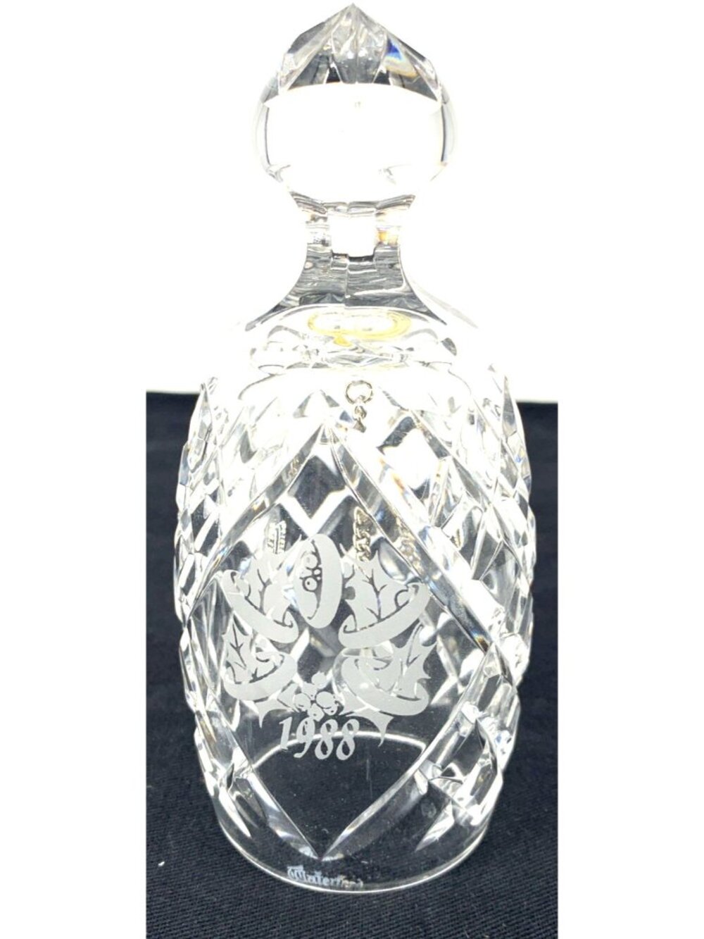 Waterford Crystal Bell 1988 12 Days of Christmas 5 Golden Rings Bell